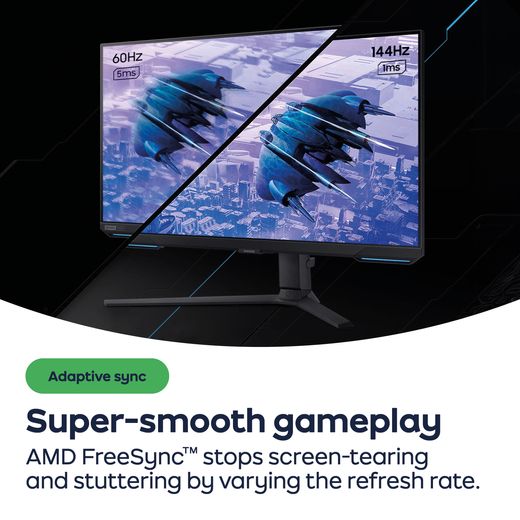 Samsung Odyssey G55C Quad HD 32" 165Hz Gaming Monitor with AMD FreeSync - Black - AO Annotation - AMD FreeSync
